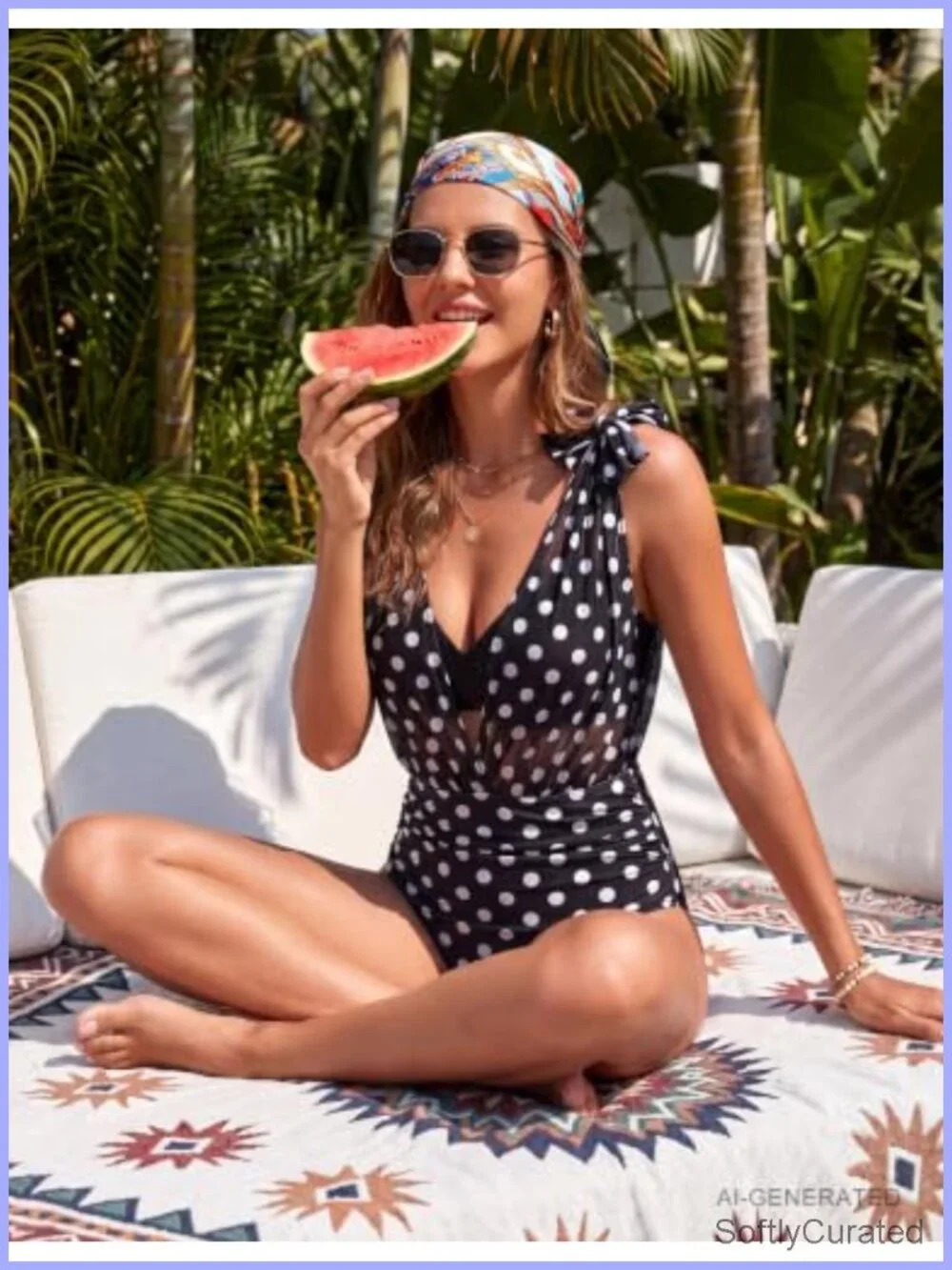 High Waisted Tummy Control Bikini Set with Mesh Cover Up Crisscross Back